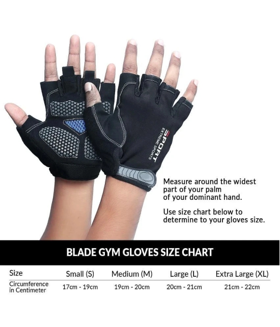 ZAYSOO Black Nylon Mens Gym Gloves ( Pack of 1 ) - Black