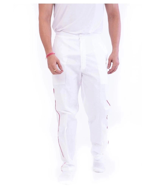 DESHBANDHU DBK White Cotton Joggers Single - 34