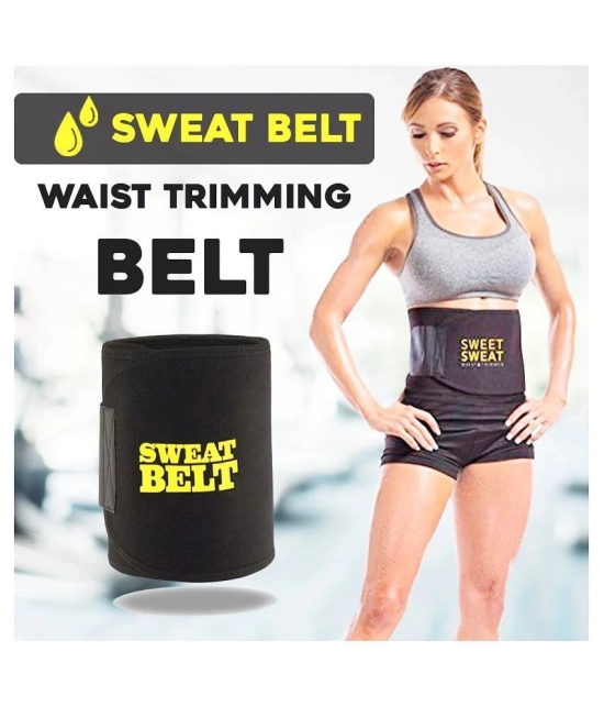 Slim & Sweat Belt for Men and Women |Body Shaper - Free Size (Black Color) 1 Pcs - Free Size