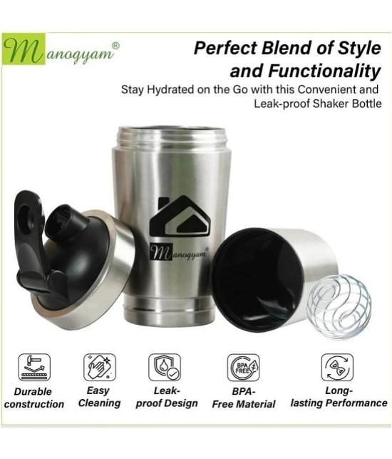 Manogyam Stainless Steel Silver 750 mL Shaker ( Pack of 1 ) - Silver