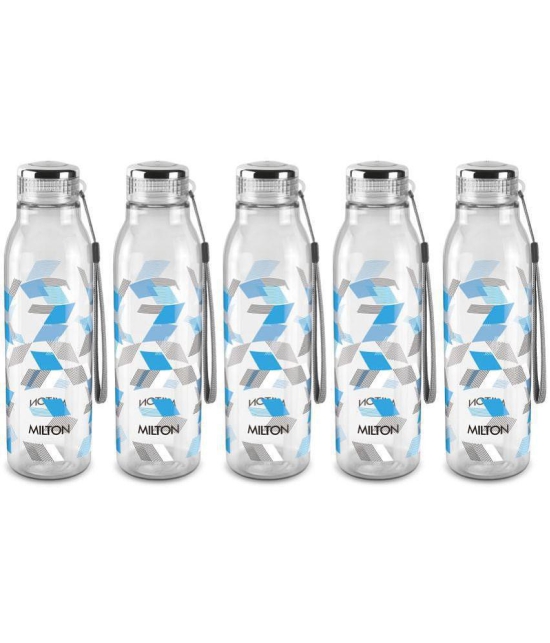 Milton Helix 1000 Pet Water Bottle, Set of 5, 1 Litre Each, Blue - Blue