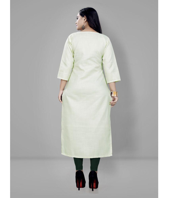 Lerkiza - Green Cotton Womens Straight Kurti ( Pack of 1 ) - None