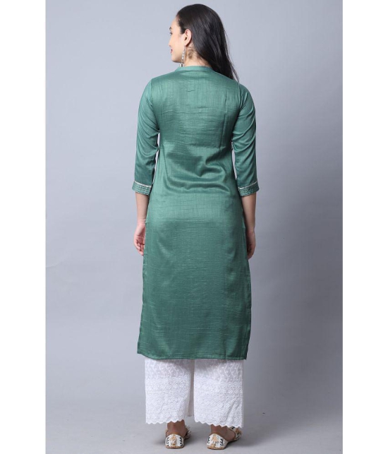 Rajnandini - Green Silk Women's A-line Kurti ( Pack of 1 ) - None