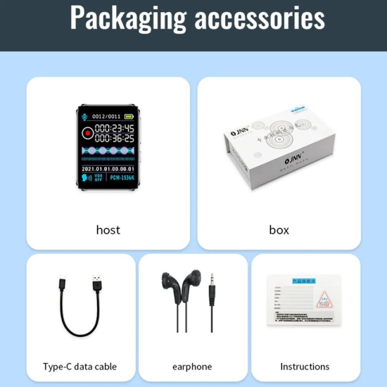 M28 256GB Noise Cancelling Sound Control HIFI MP3 Player e-Book Portable AI Smart Recorder for Students