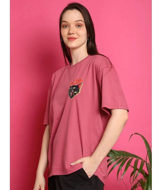 Fabflee Pink Cotton Womens T-Shirt ( Pack of 1 ) - None