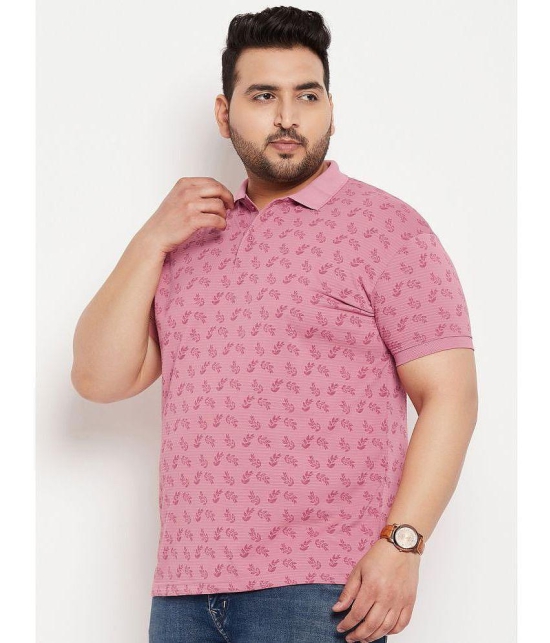 MXN - Pink Cotton Blend Regular Fit Men's Polo T Shirt ( Pack of 1 ) - None