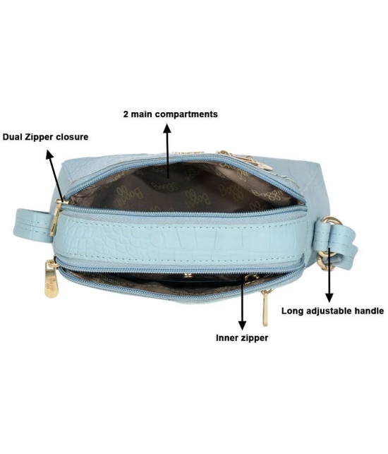 Baggit Blue Faux Leather Sling Bag - Blue