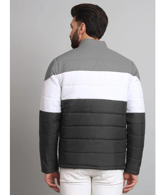 MXN Polyester Mens Quilted & Bomber Jacket - Grey ( Pack of 1 ) - None