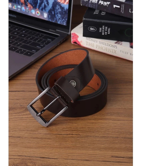 samtroh - Brown Leather Mens Casual Belt ( Pack of 1 ) - None