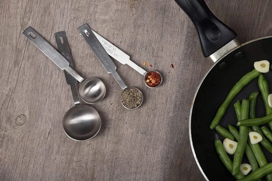 Unbranded Steel Measuring Cups & Spoons Set