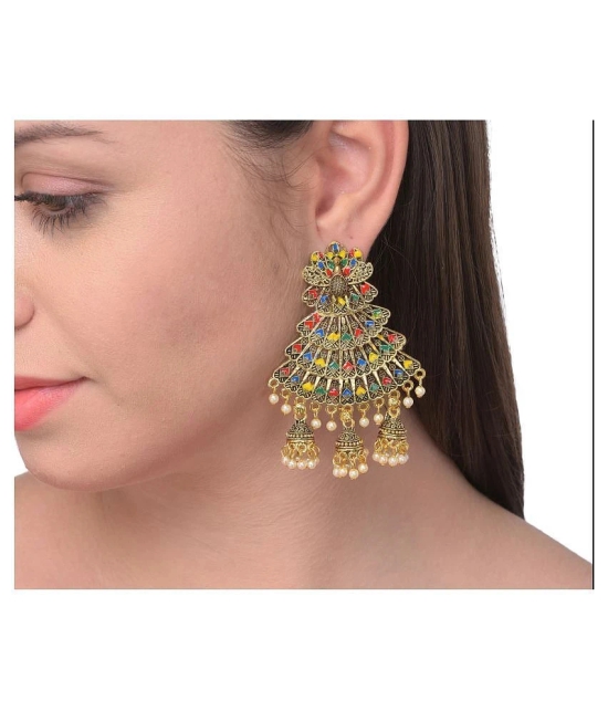 Bhagya Lakshmi - Multi Color Chandelier Earrings ( Pack of 1 ) - Multi Color