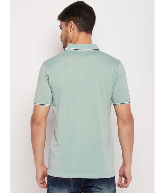 UNIBERRY - Sea Green Cotton Blend Regular Fit Mens Polo T Shirt ( Pack of 1 ) - None