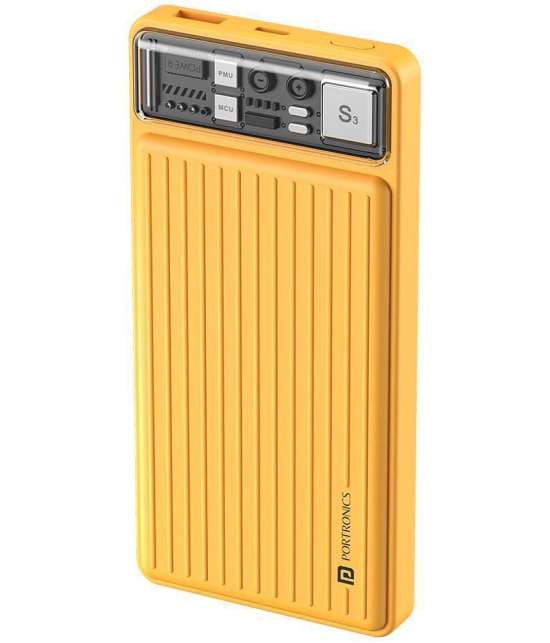 Portronics 10000 -mAh 5V/3A Li-Polymer Power Bank - Yellow