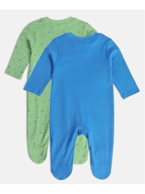 MINI KLUB Multicolor Cotton Bodysuit For Baby Boy ( Pack of 2 ) - None