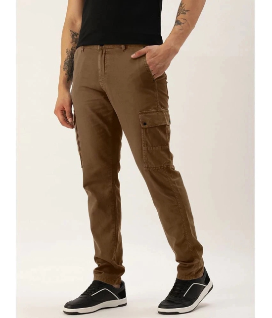 IVOC Slim Flat Mens Chinos - Brown ( Pack of 1 ) - None