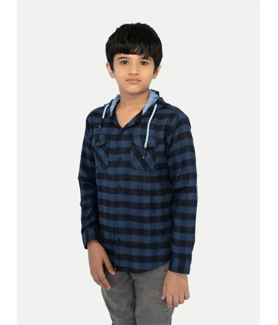 Boys Teal Checked shirts - None