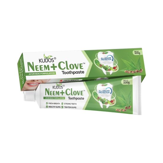 Kudos Neem + Clove Toothpaste | Multi-Benefit Toothpaste | 100 gm