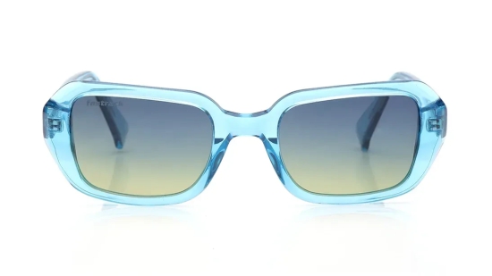 Blue Geometric Sunglasses for Women