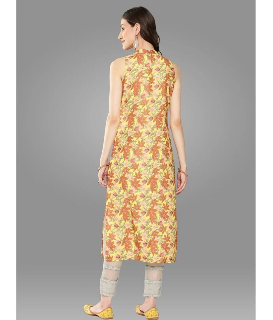 Janasya - Yellow Polyester Womens Straight Kurti ( Pack of 1 ) - None