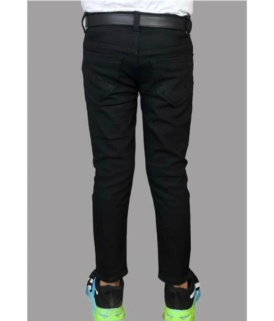 ICONIC ME- Boys Solid Black Jeans - None