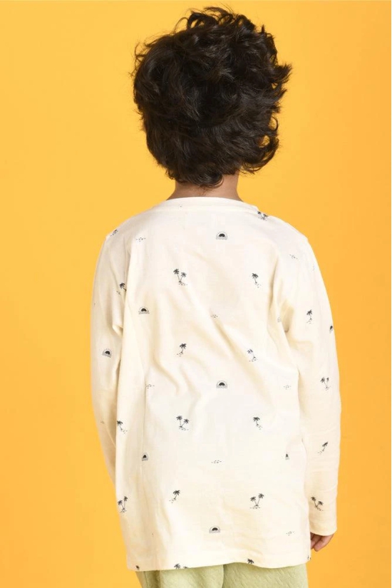 PALM LONG SLEEVES T-SHIRT - OFF WHITE-9-10 YEARS / 1N / WHITE