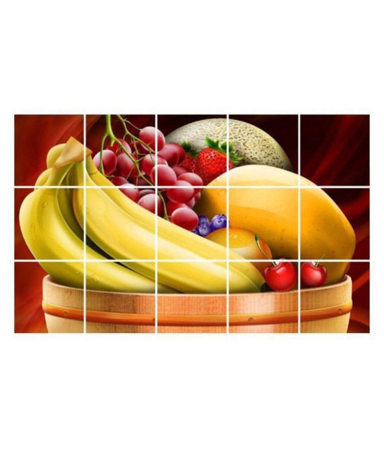 Asmi Collection Fruits for Kitchen Foods & Beverages Sticker ( 56 x 90 cms )