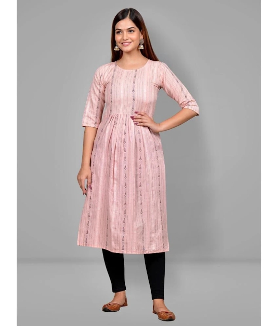 Lerkiza Peach Cotton Maternity Kurta - M