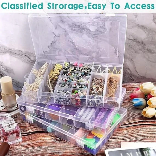 ornaments organizer storage box jewellery organisers storage box plastic boxes for jewellery storage earrings box earrings organizer box for women Jewelry Beads Earring 36 Grid transparent