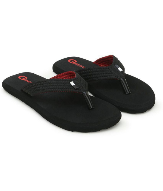 GBest - Black Men''s Thong Flip Flop - None