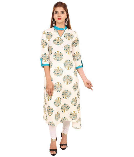 Rangun Multicolor Cotton Silk Straight Kurti - Single - S