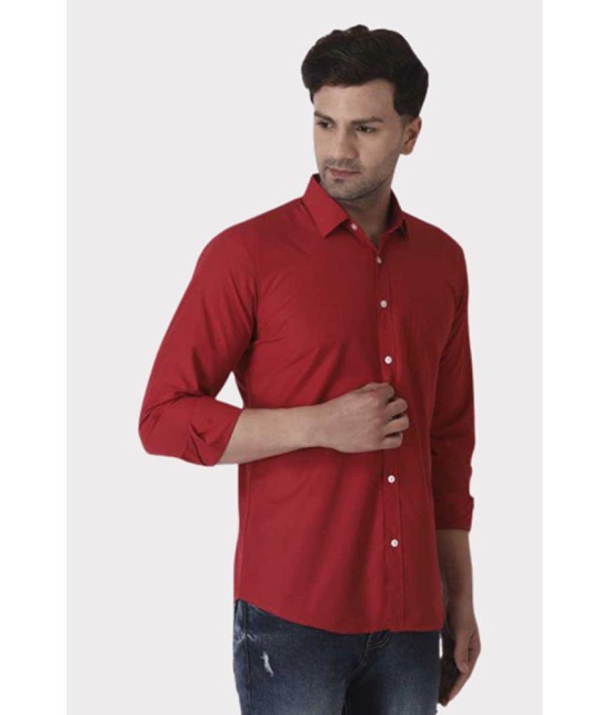 Springberry - 100% Cotton Slim Fit Red Men's Casual Shirt ( Pack of 1 ) - None