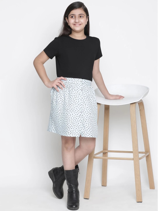 Oxolloxo Girls Blue Polka Dots Print Skirts