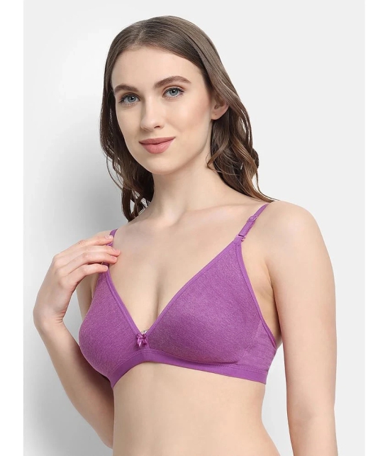 VStar - Magenta Cotton Blend Non Padded Womens Everyday Bra ( Pack of 1 ) - None