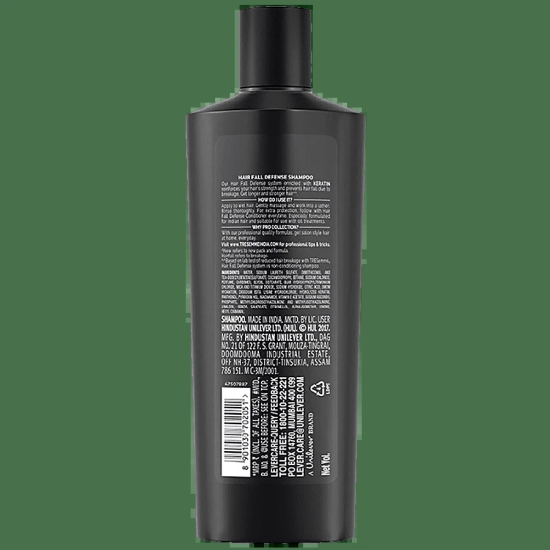 Tresemme Hair Fall Defense Pro Collection Shampoo - With Keratin Protein, Upto 97% Less Hair Breakage After 1 Wash, 340 Ml