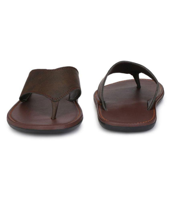 Leeport Brown Flip Flops - 7