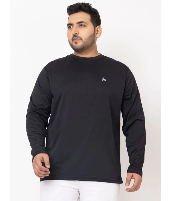 YHA Cotton Blend Regular Fit Solid Full Sleeves Mens T-Shirt - Black ( Pack of 1 ) - None