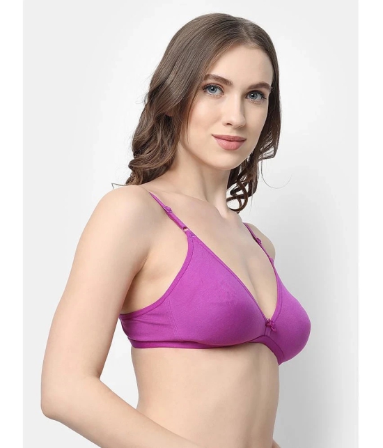 VStar - Pink Cotton Blend Non Padded Womens Everyday Bra ( Pack of 1 ) - None