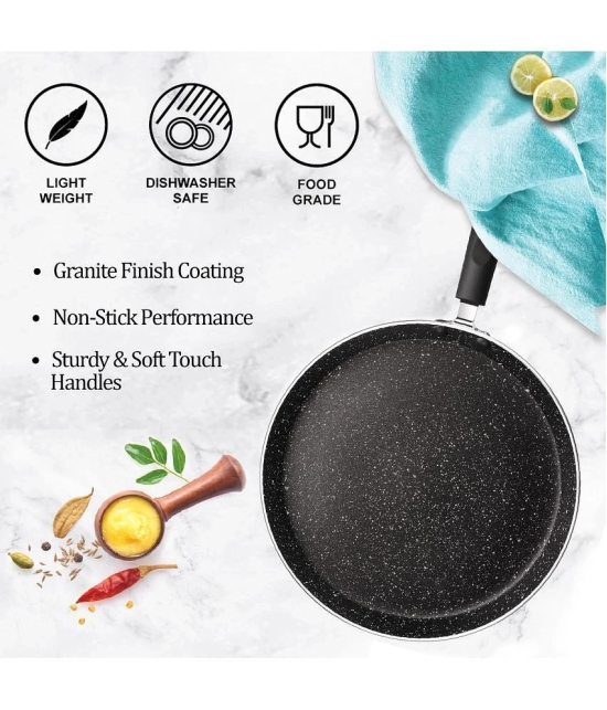 Milton Pro Cook Granito Induction Omni Tawa, 24 cm, Black