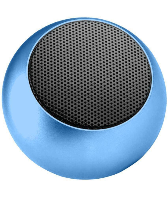 Tecsox Mini Speaker 4 W Bluetooth Speaker Bluetooth v5.0 with 3D Bass Playback Time 3 hrs Blue - Blue