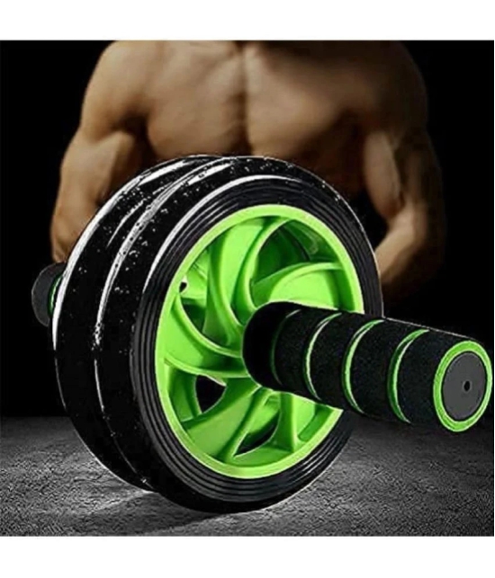 Abs Crossfit Roller Set with Knee Mat for Gym Workout & Fitness Exercise (Pack of 1) - FREE SIZE