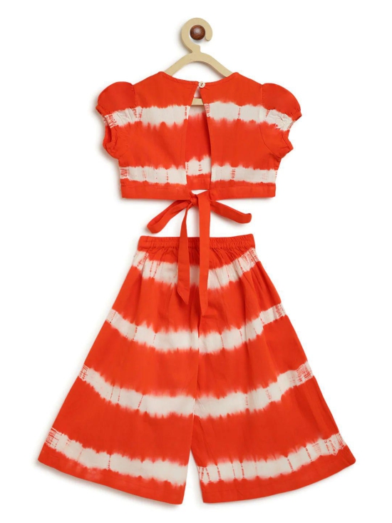 Girls Orange Stripe Top Set 2Y