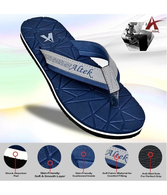 Altek - Blue Mens Thong Flip Flop - None