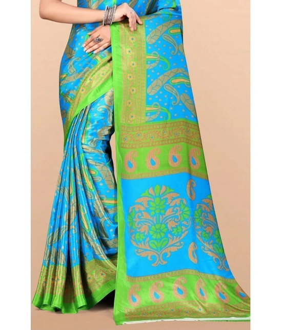 LEELAVATI - Multicolor Crepe Saree With Blouse Piece ( Pack of 1 ) - Multicolor