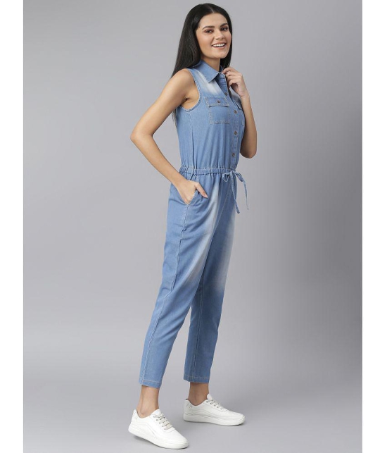 StyleStone Blue Denim Jumpsuit - Single - XL