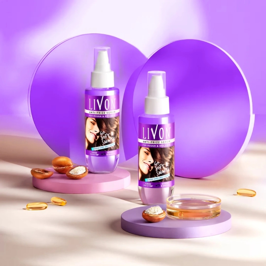 Livon Hair Serum for Women for Dry and Rough Hair 24-Hour Frizz-Free Smoothness 50ml