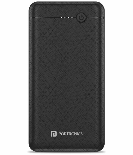 Portronics Power Brick II:10000mAh Power Bank ,Black (POR 1211) - Black