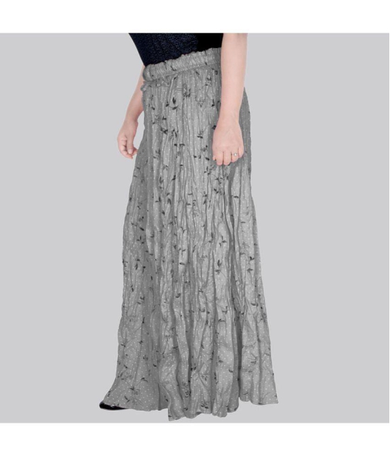 Sttoffa - Grey Rayon Women's Broomstick Skirt ( Pack of 1 ) - None