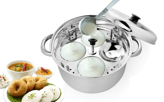 Urban Spoon Stainless Steel Idli Maker with Idli Plate, Idli Cooker, Idli Maker, Idli Cooker with Idli Plate, Rice Maker, Multi Cooking Pot 4000 Ml Dia 22.5 cm