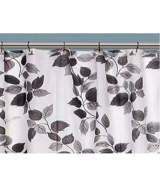 CASA FURNISHING Black PVC Shower Curtain ( Single )