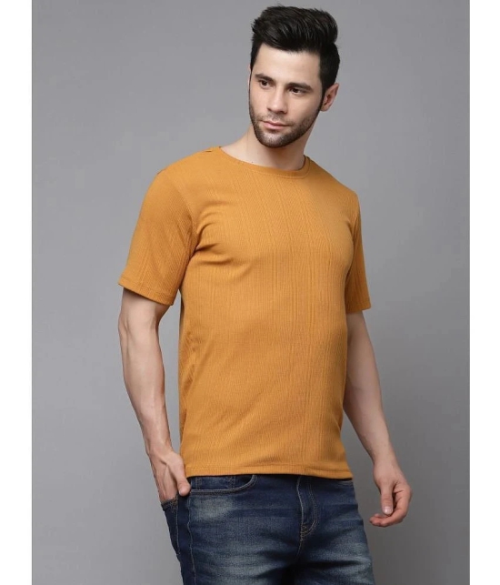 Rigo - Yellow Cotton Blend Slim Fit Mens T-Shirt ( Pack of 1 ) - None